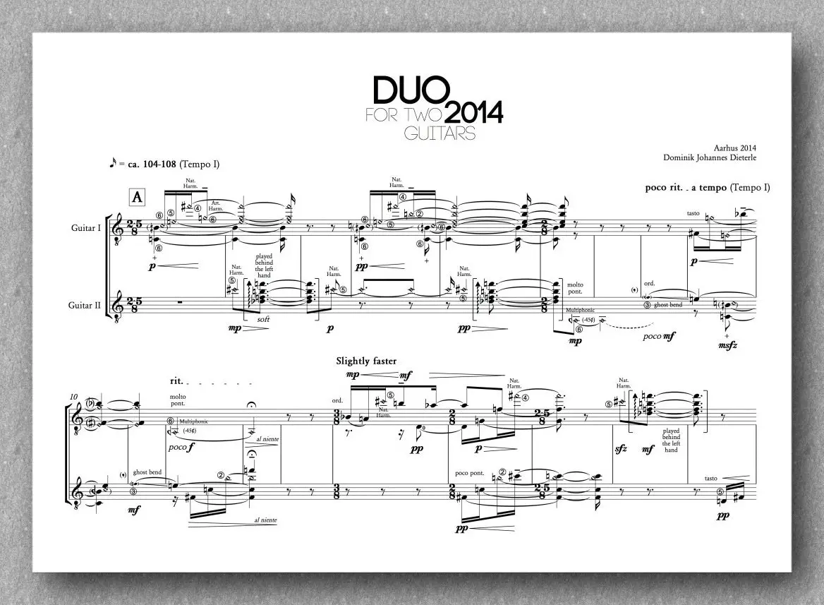 Dieterle, Duo For Two Guitars 2
