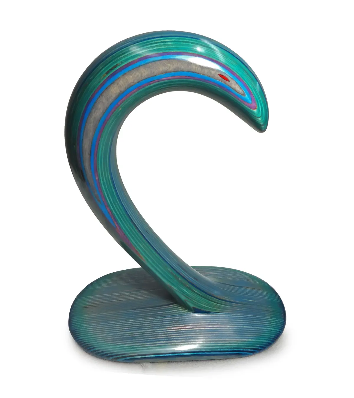 Wood Sculpture "Dolphin In Wave" By Rock Cross 1