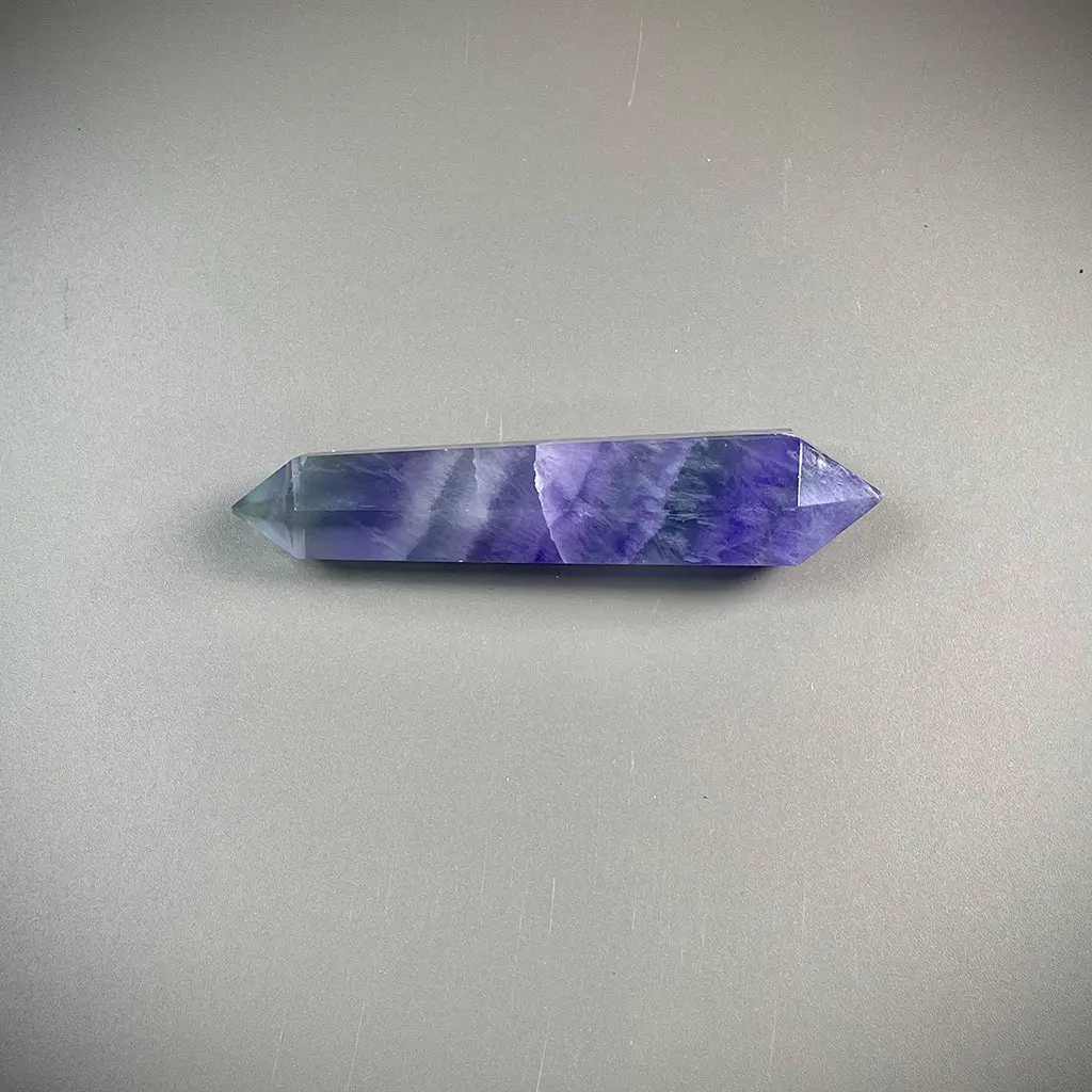 Double Terminated Lavender Fluorite Crystal Wand 1