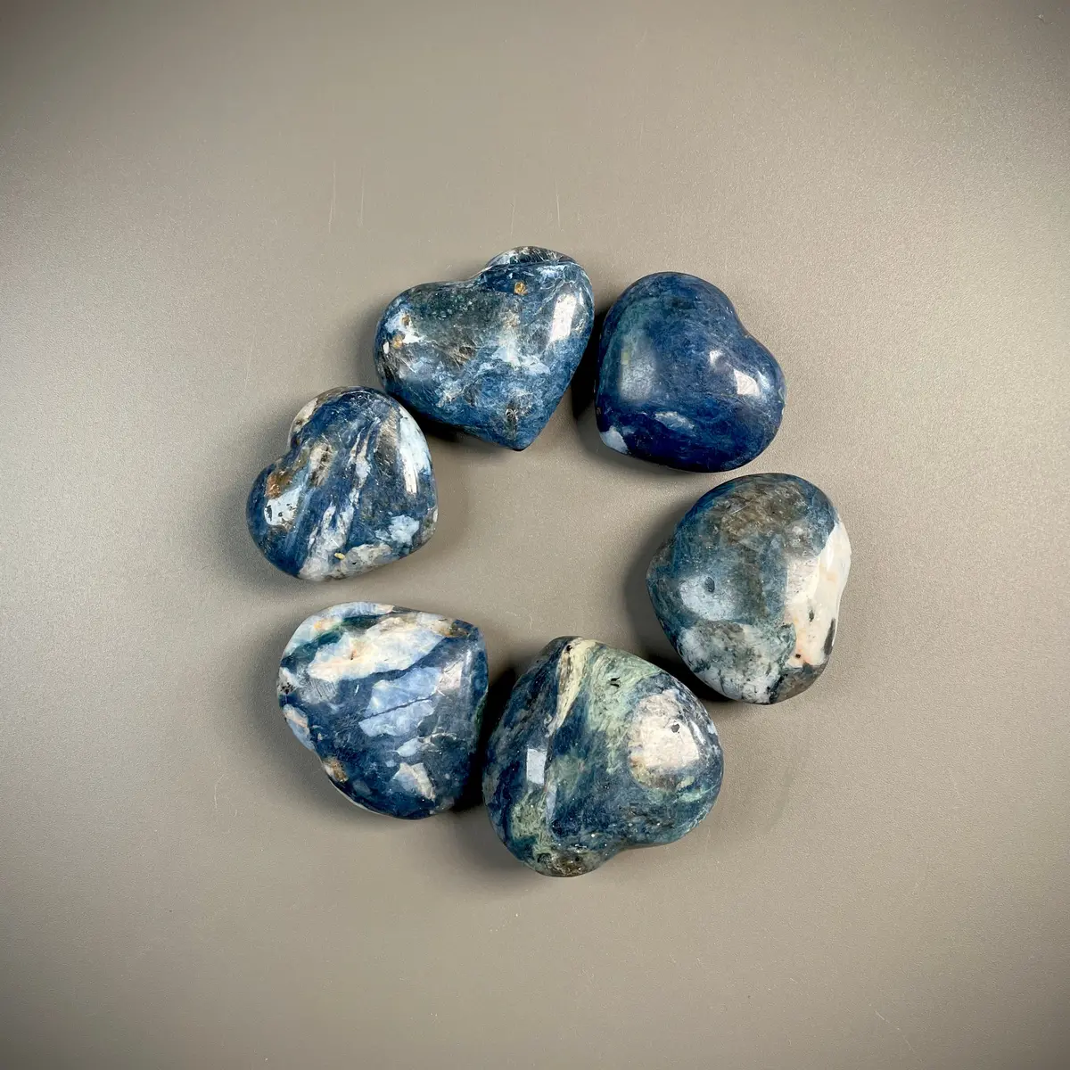 Dumortierite Crystal Hearts 1