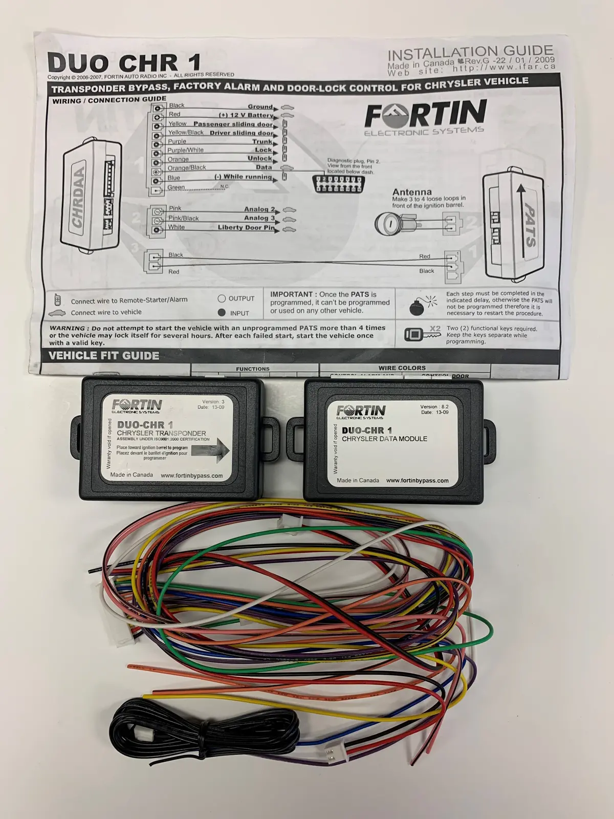 Fortin Duo-Chr-1 - Chrysler Bypass & Door Lock Interface Combo Kit (Chrdaa-Combo) 1