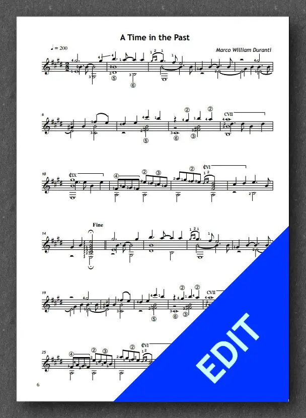 Duranti, Five Pieces For Classical Guitar I 2