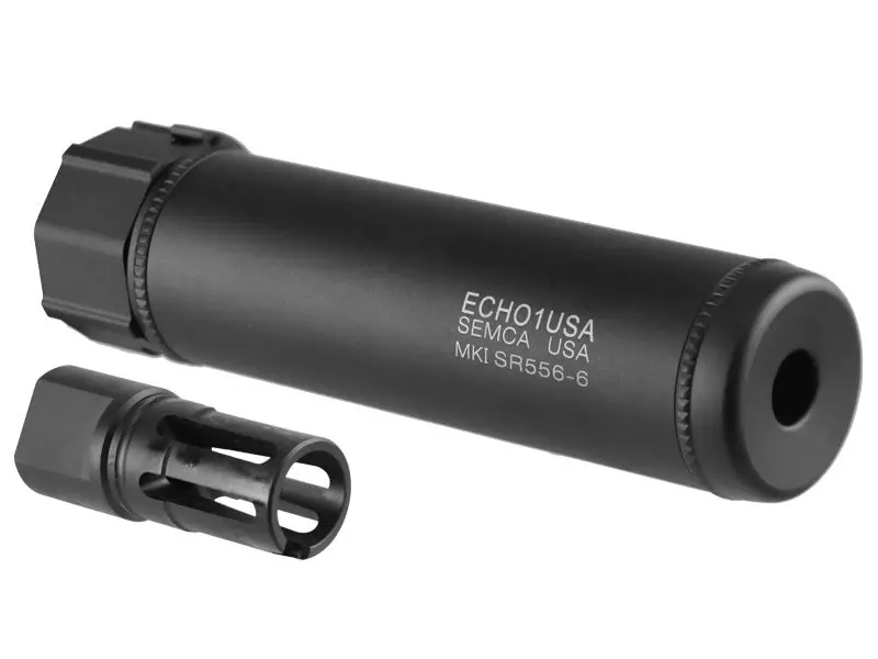 Echo1 Mk1 Sr556 6" Quick Detach Barrel Extension In Black - Oem By Madbull Airsoft 1