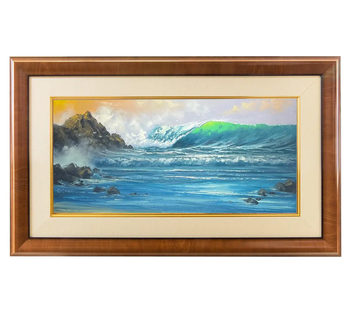 Original Painting: Radiance Of Viridian Surf By George Eguchi 1