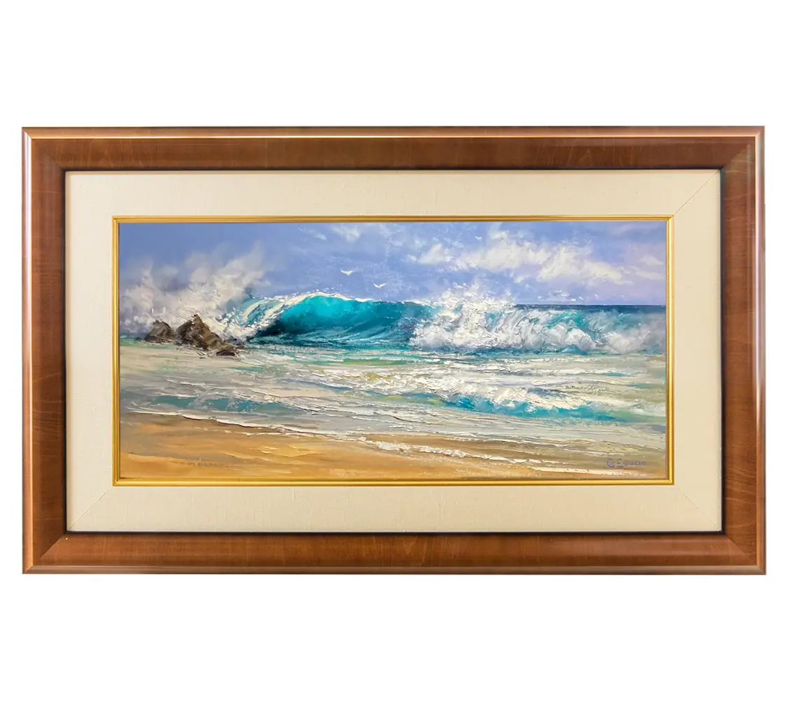 Original Painting: Roar Of The Island Surf By George Eguchi 1