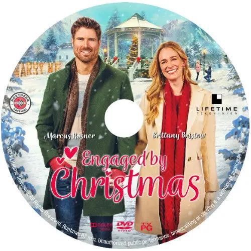 Engaged By Christmas Dvd Lifetime Movie 2024 Brittany Bristow & Marcus Rosner 1