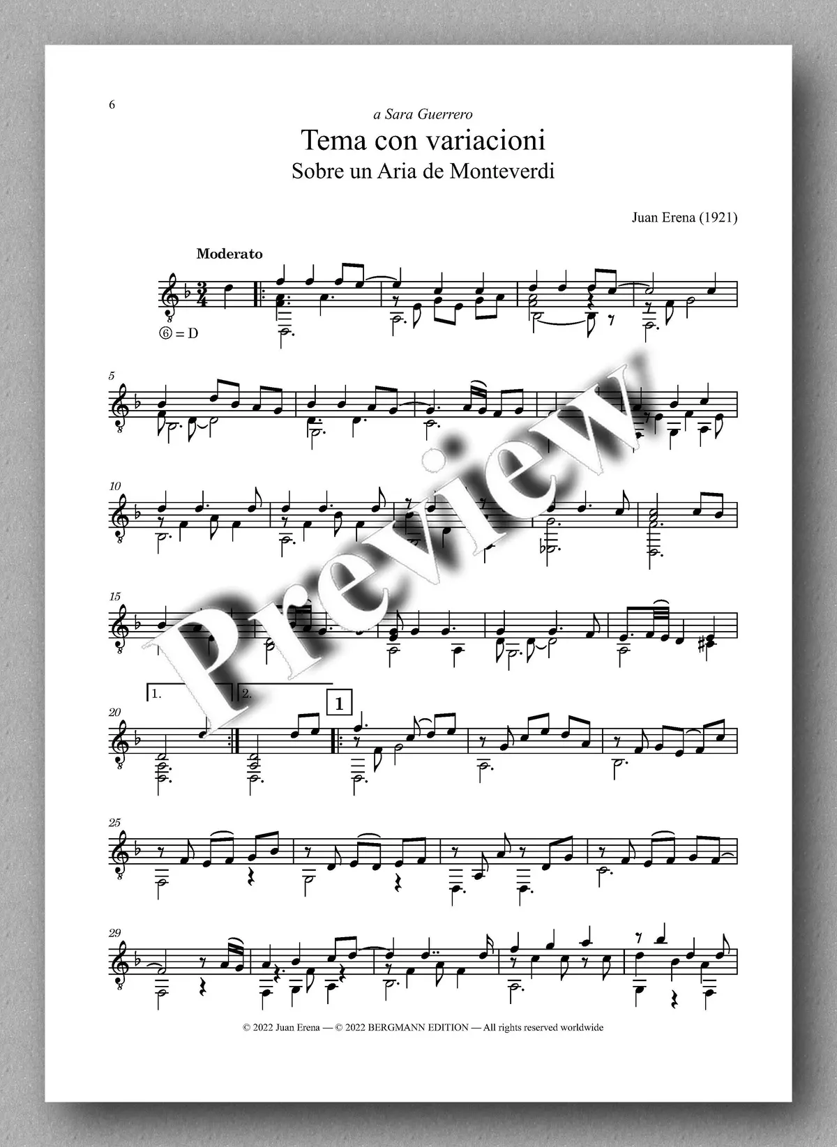 Erena, Tema Con Variacioni, Sobre Un Aria De Monteverdi 2