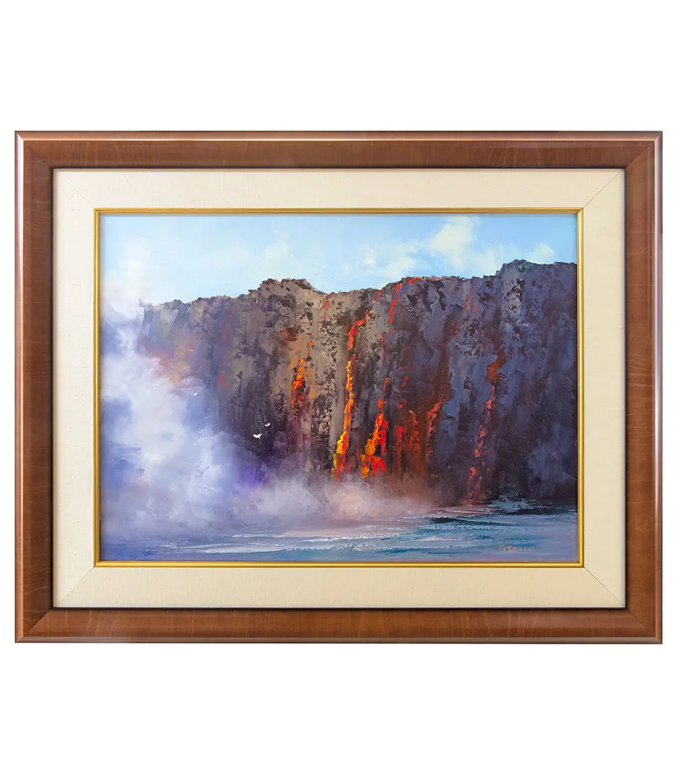 Original Painting: Erupting Into The Sea By George Eguchi 1