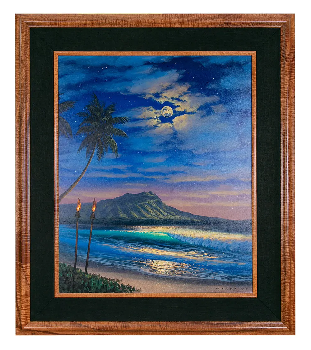 Original Painting: Evening Of Peace Diamond Head By Walfrido Garcia 1