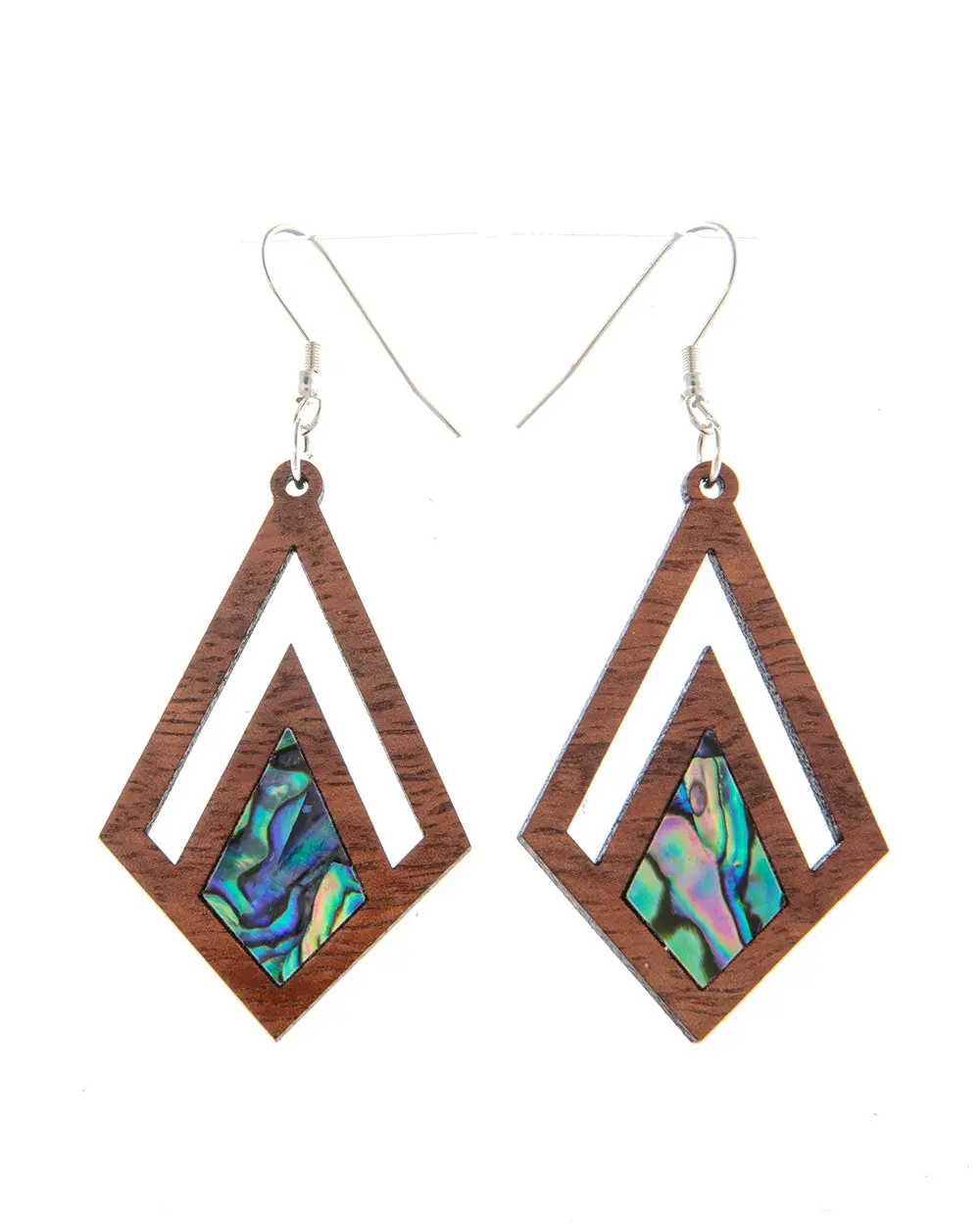 Koa Earrings "Paua Diamonds" - Fbi39109 1