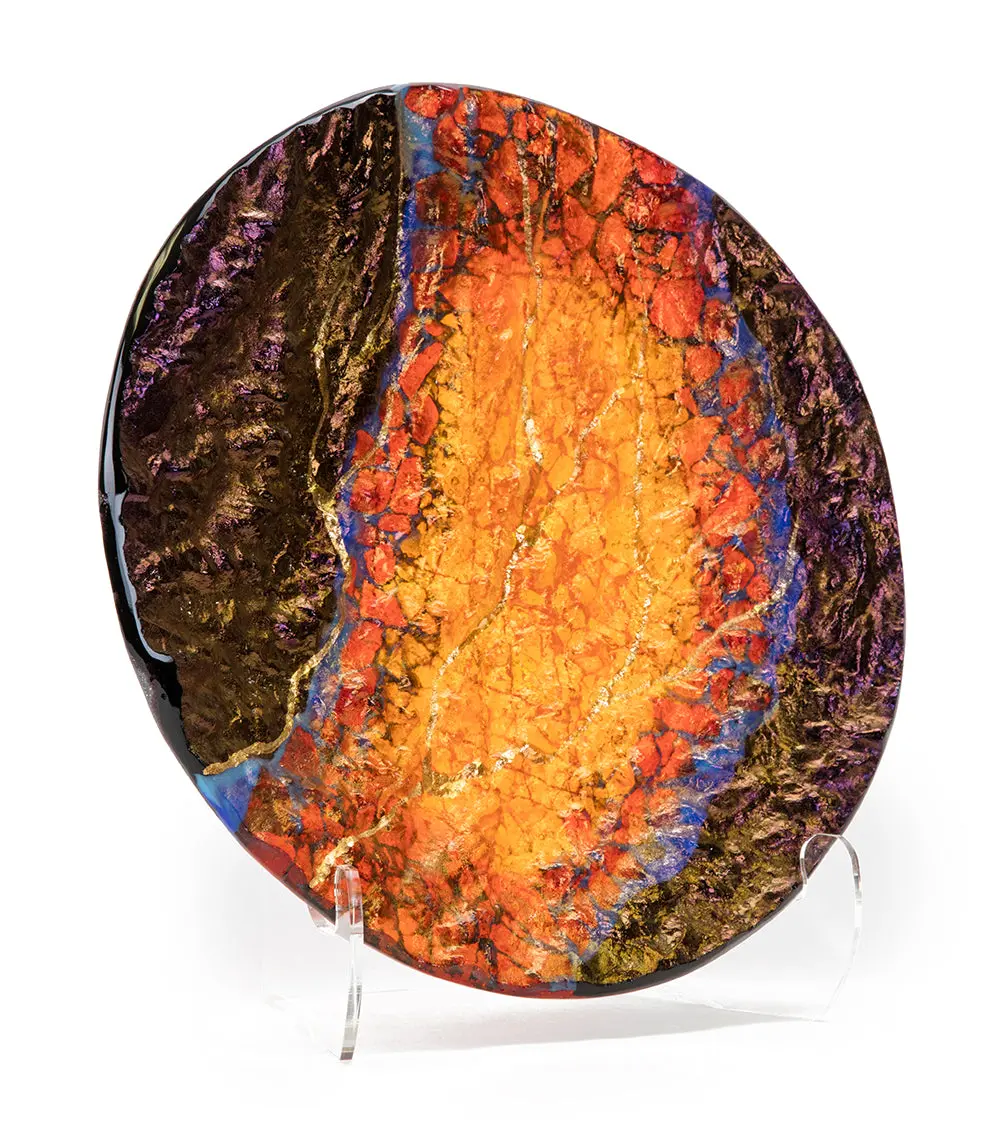 14" Lava Platter By Marian Fieldson 1