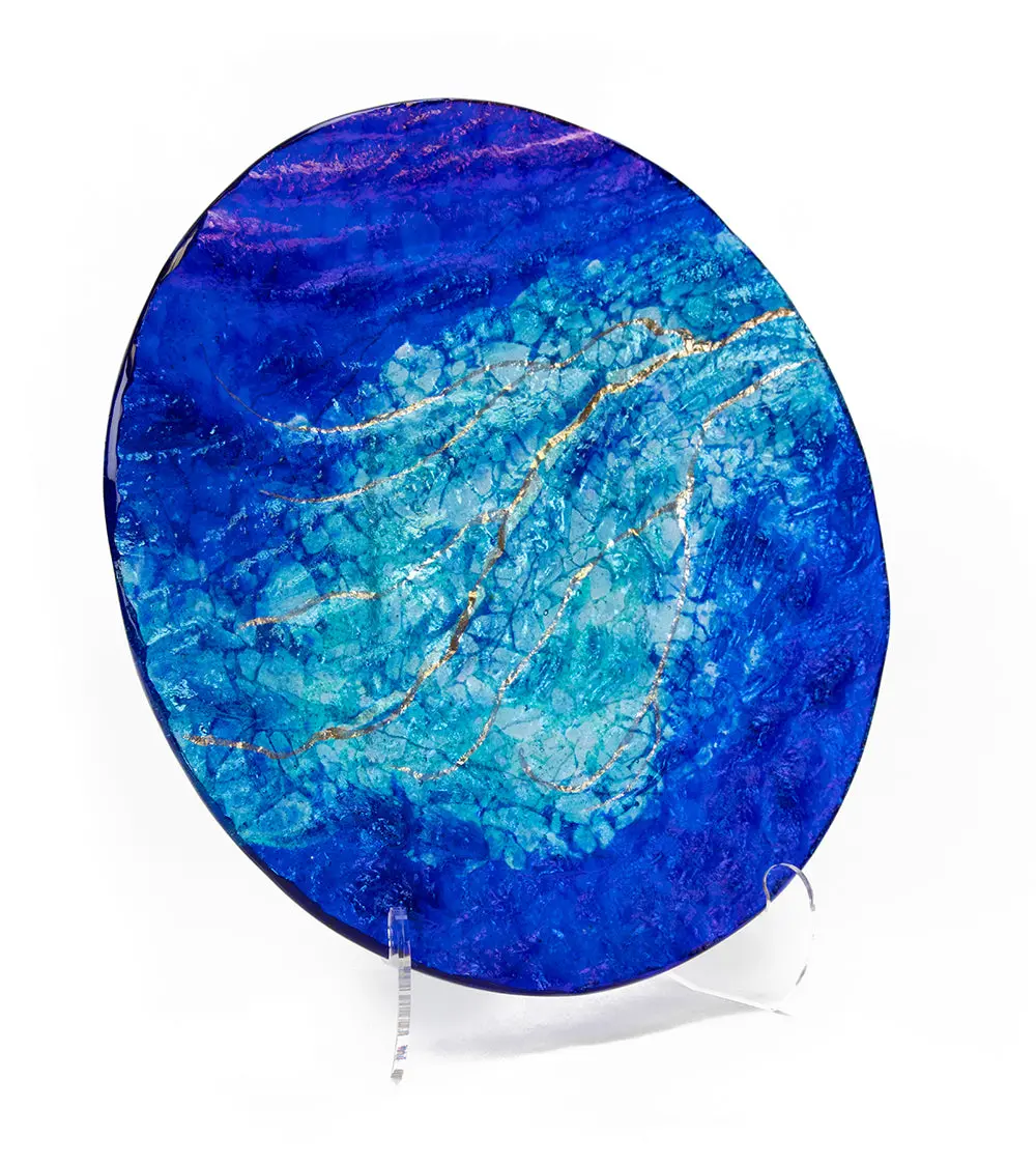14" Cobalt Platter By Marian Fieldson 1