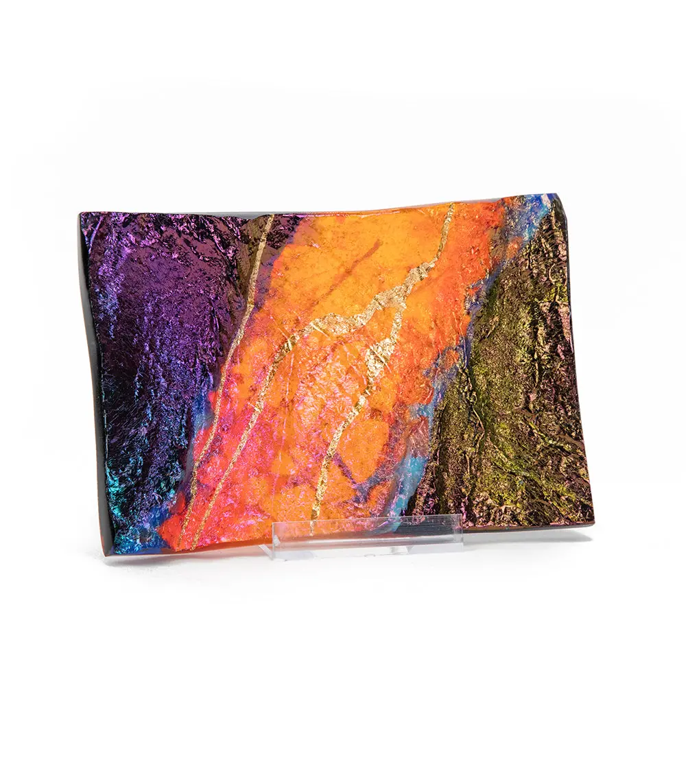 4" X 6" Lava Glass Lava Tray Medium By Marian Fieldson 1