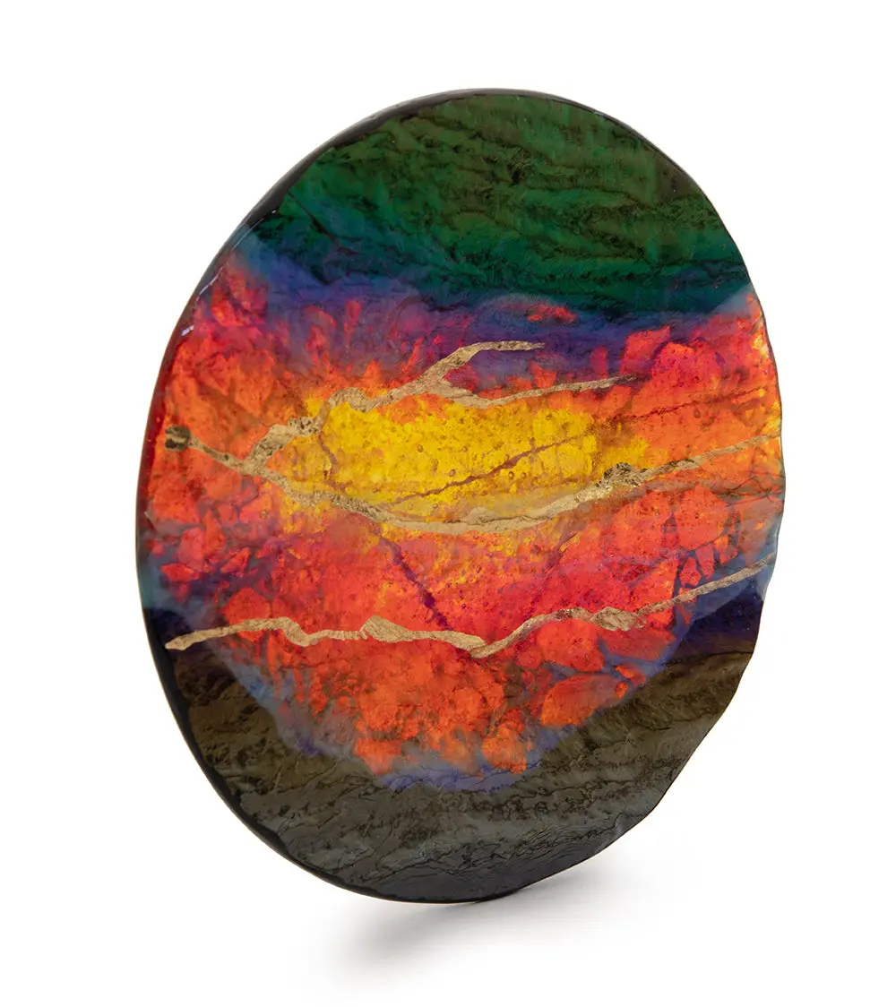 8" Lava Platter By Marian Fieldson 1