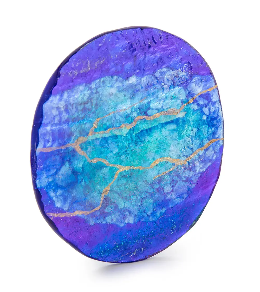 8" Cobalt Platter By Marian Fieldson 1