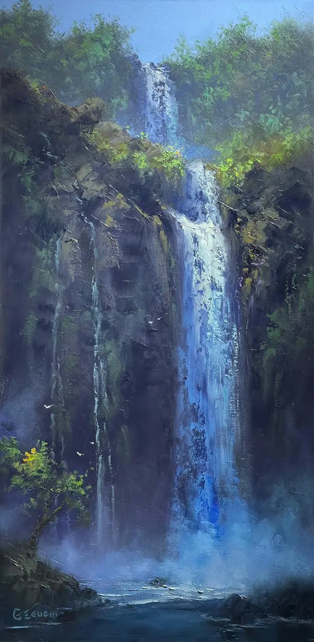 Original Painting: Falling Into Twilight By George Eguchi 2