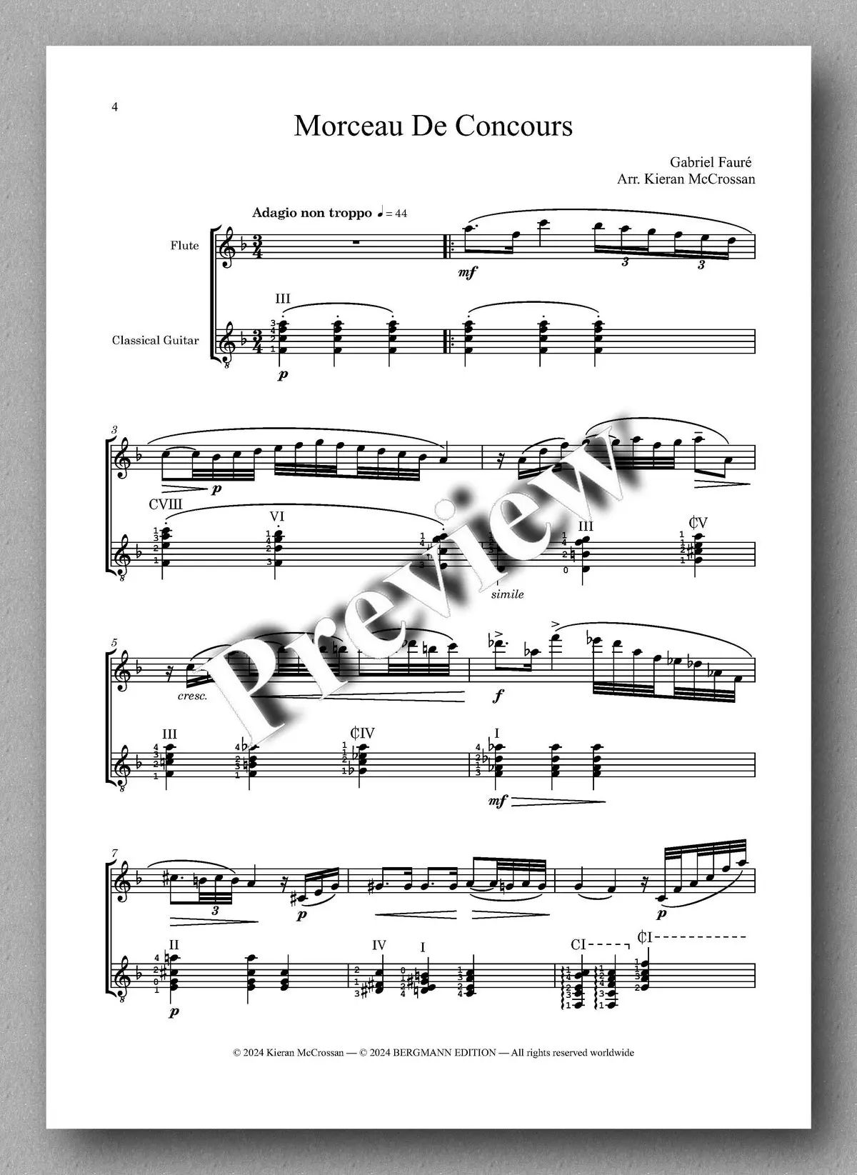 Fauré-Mccrossan, Morceau De Concours 2