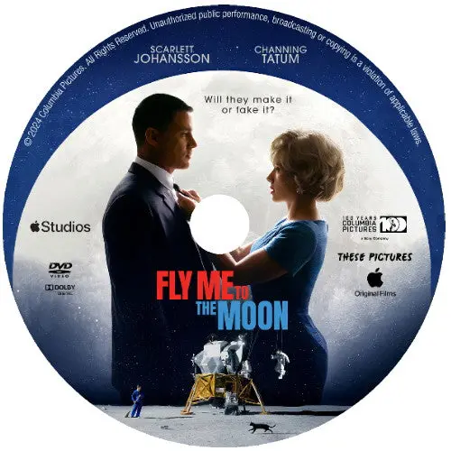 Fly Me To The Moon Dvd Movie 2024 Scarlett Johansson & Channing Tatum 1