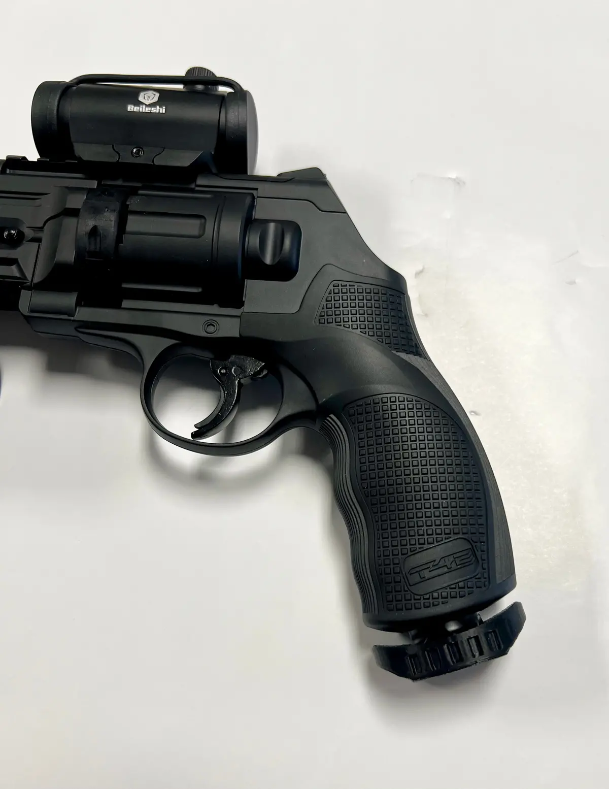 T4e Hdr/Tr50 Gen2 Custom Home Defense Edition .50 Caliber Co2 Revolver- Up To 22 Joules 600Fps - Rubber/Riot Ball Black - W/ 4X Magazine Holder And Punch Button Package! 2