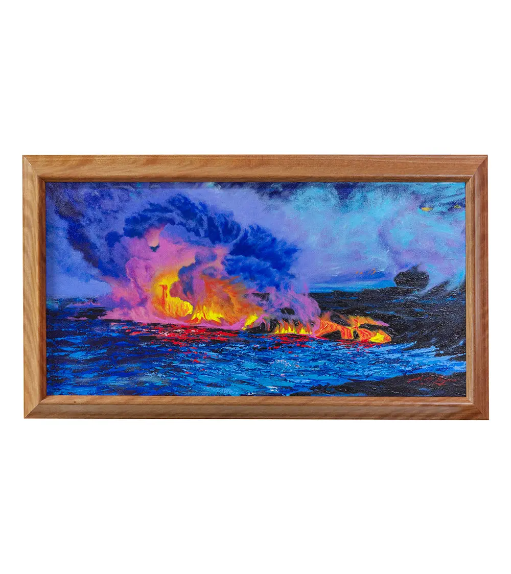 Original Painting "Ocean Fire" By Philip Gagnon 24X12 1
