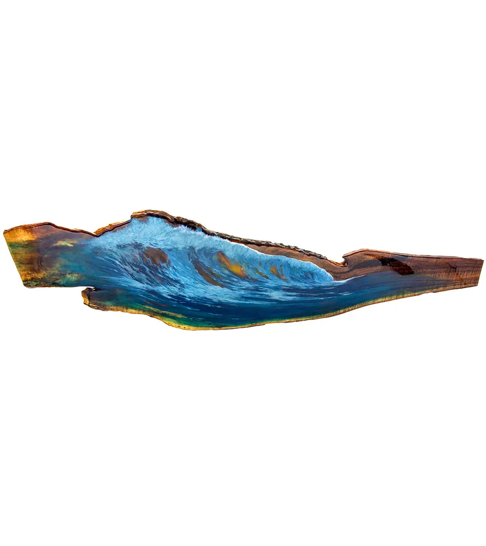Original Painting On Koa "Anticipation" By Philip Gagnon 36X9 2