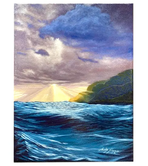Original Painting "Hope Breaks Through" By Phillip Gagnon 7X9 1
