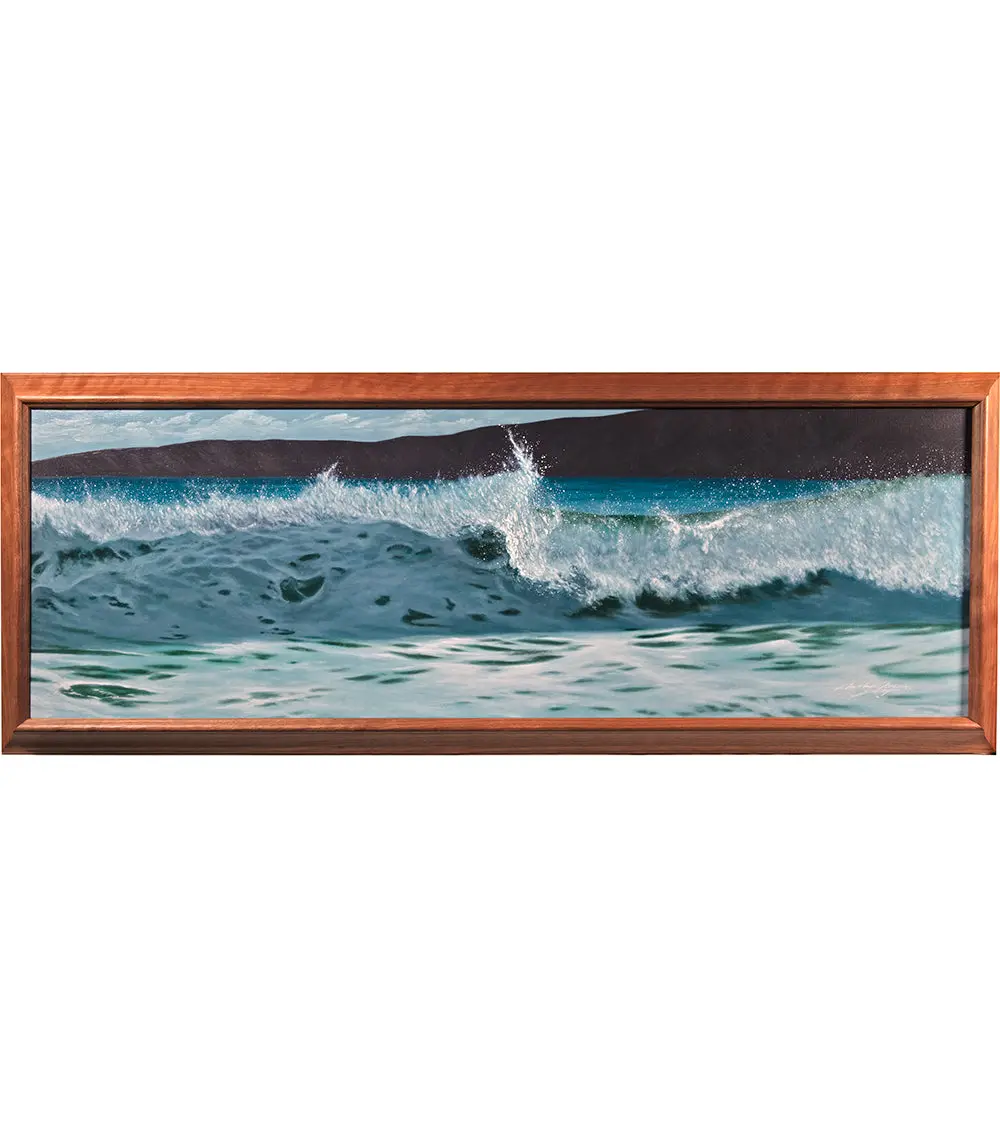 Original Painting "Wave (Secret Cove Welcome)" By Philip Gagnon 36X12 1