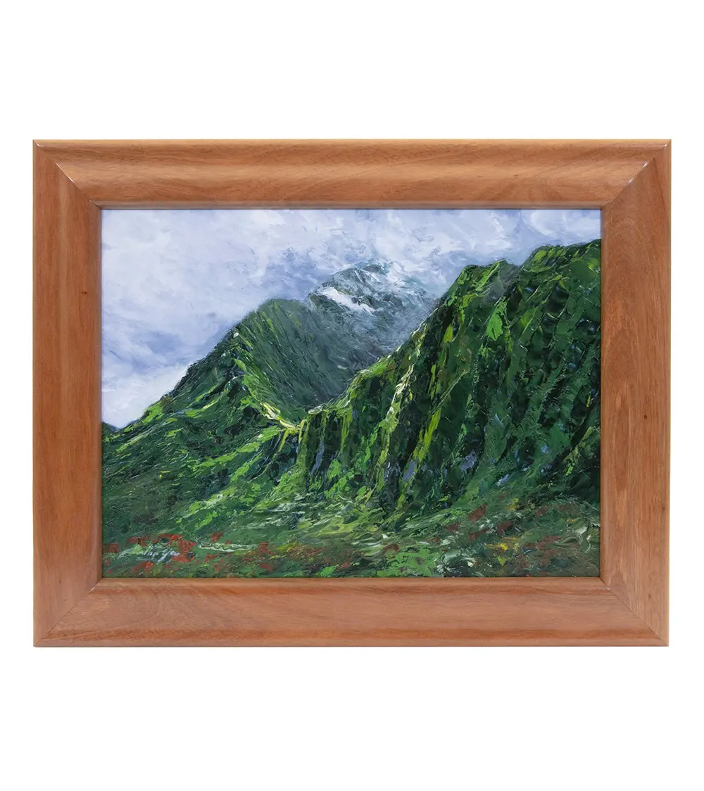 Original Painting "Oahu's Misty Embrace" By Phillip Gagnon 12X8 1