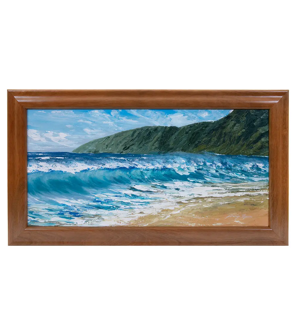 Original Painting "Aloha Comes Breaking In" By Phillip Gagnon 20X10 1