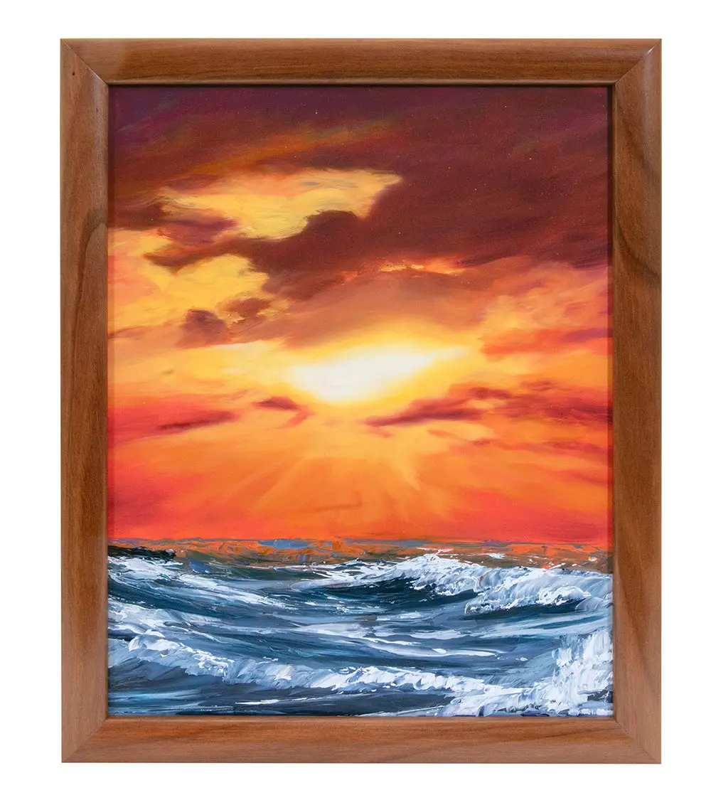Original Painting "Turtle Bay Sunset" By Phillip Gagnon 11X14 1