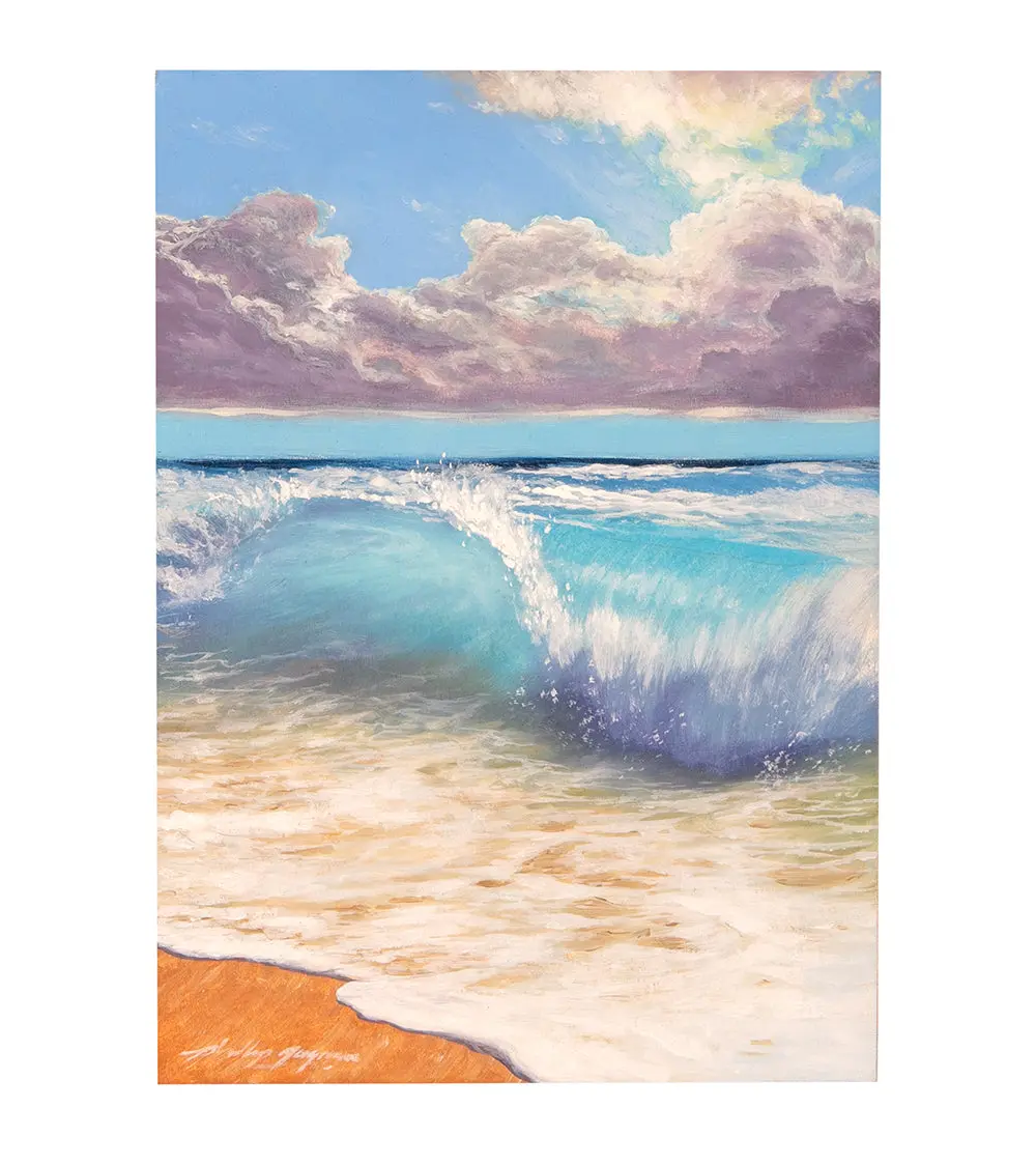 Original Painting "Oahu's Exuberant Welcome" By Phillip Gagnon 7X5 1