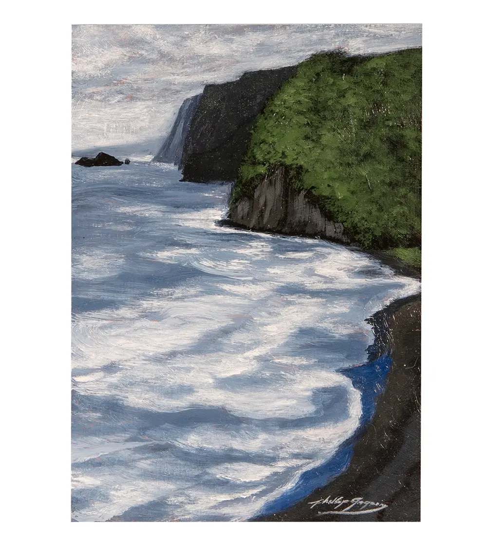 Original Painting "Coastal Waters" By Phillip Gagnon 7X5 1