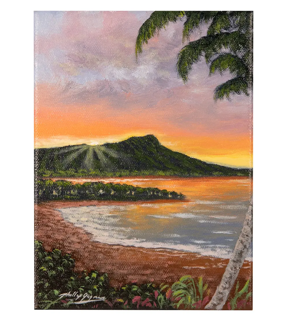 Original Painting "Gentle Good Night" By Phillip Gagnon 7X5 1