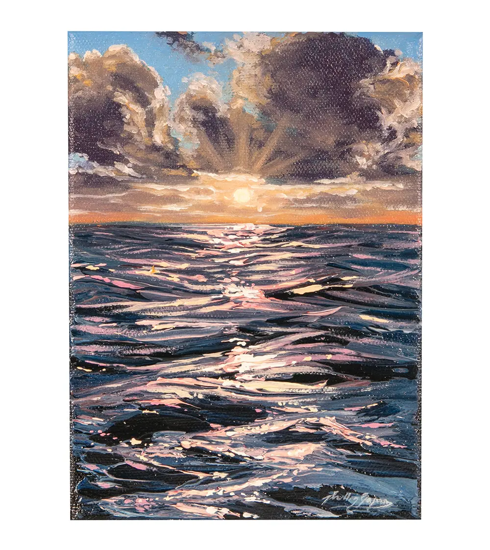 Original Painting "Dancing Light" By Phillip Gagnon 7X5 1