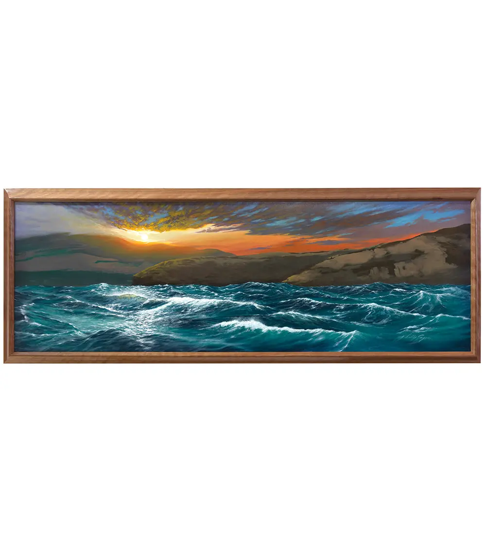Original Painting "Molokini Sunrise" By Philip Gagnon 48X16 1