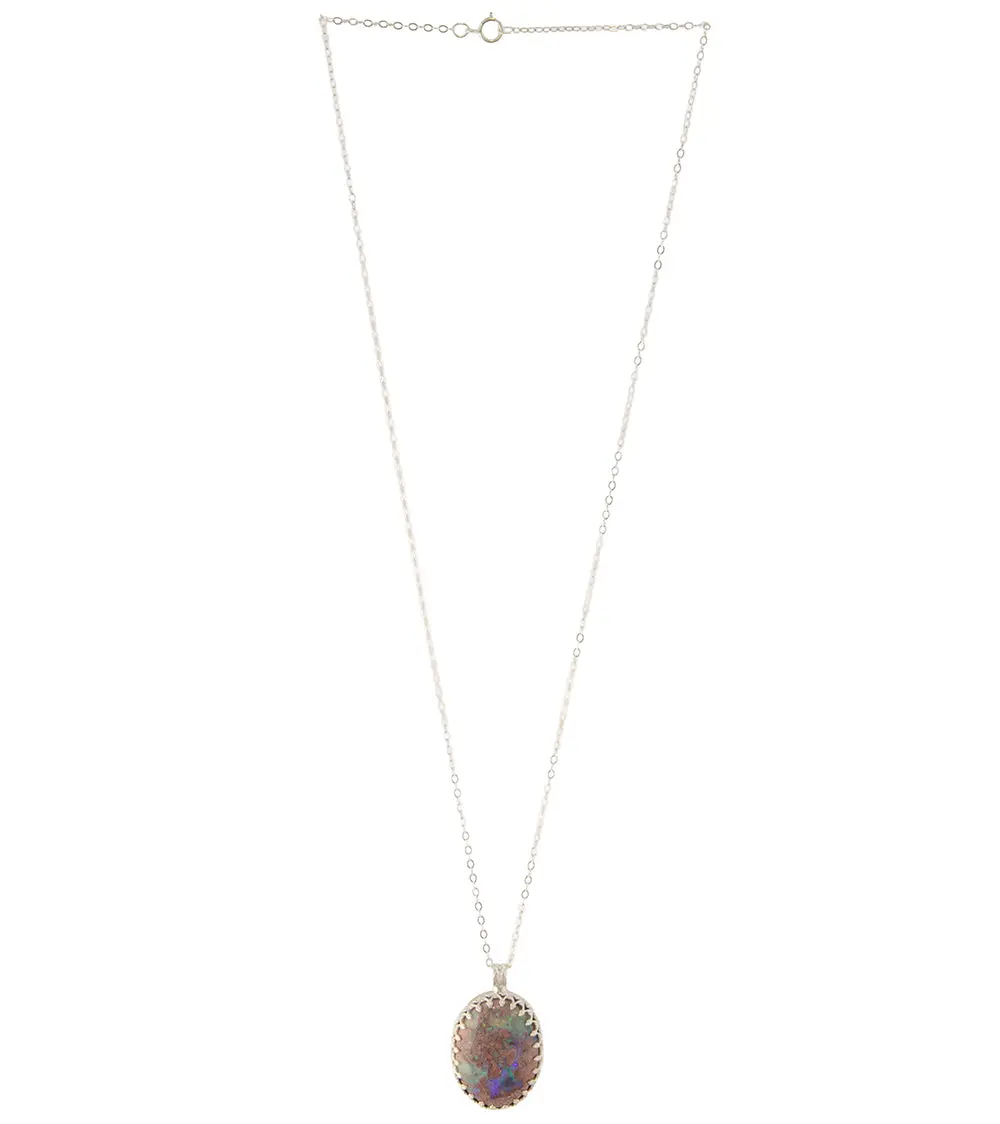 Mexican Jelly Opal Cab Necklace By Galit 2