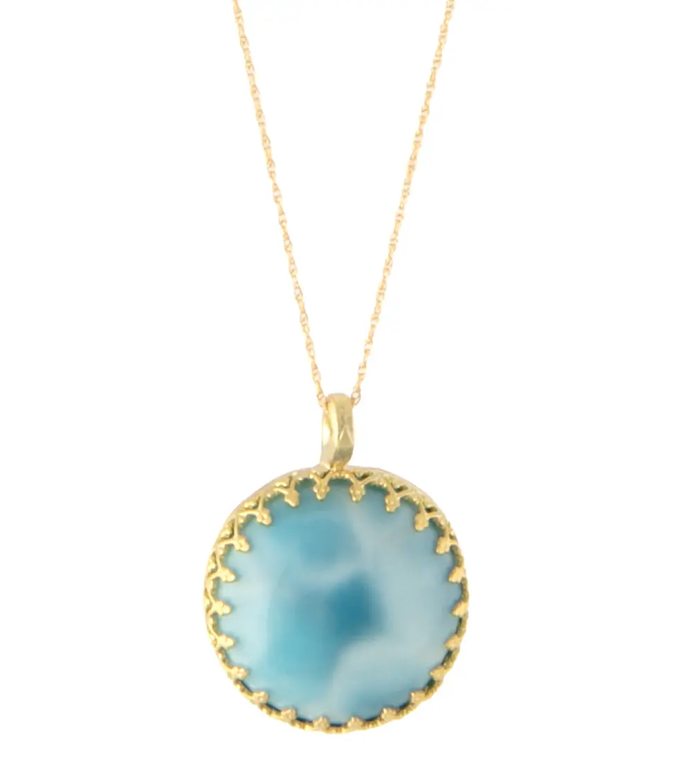 Larimar "Blue Moon" Necklace By Galit 1