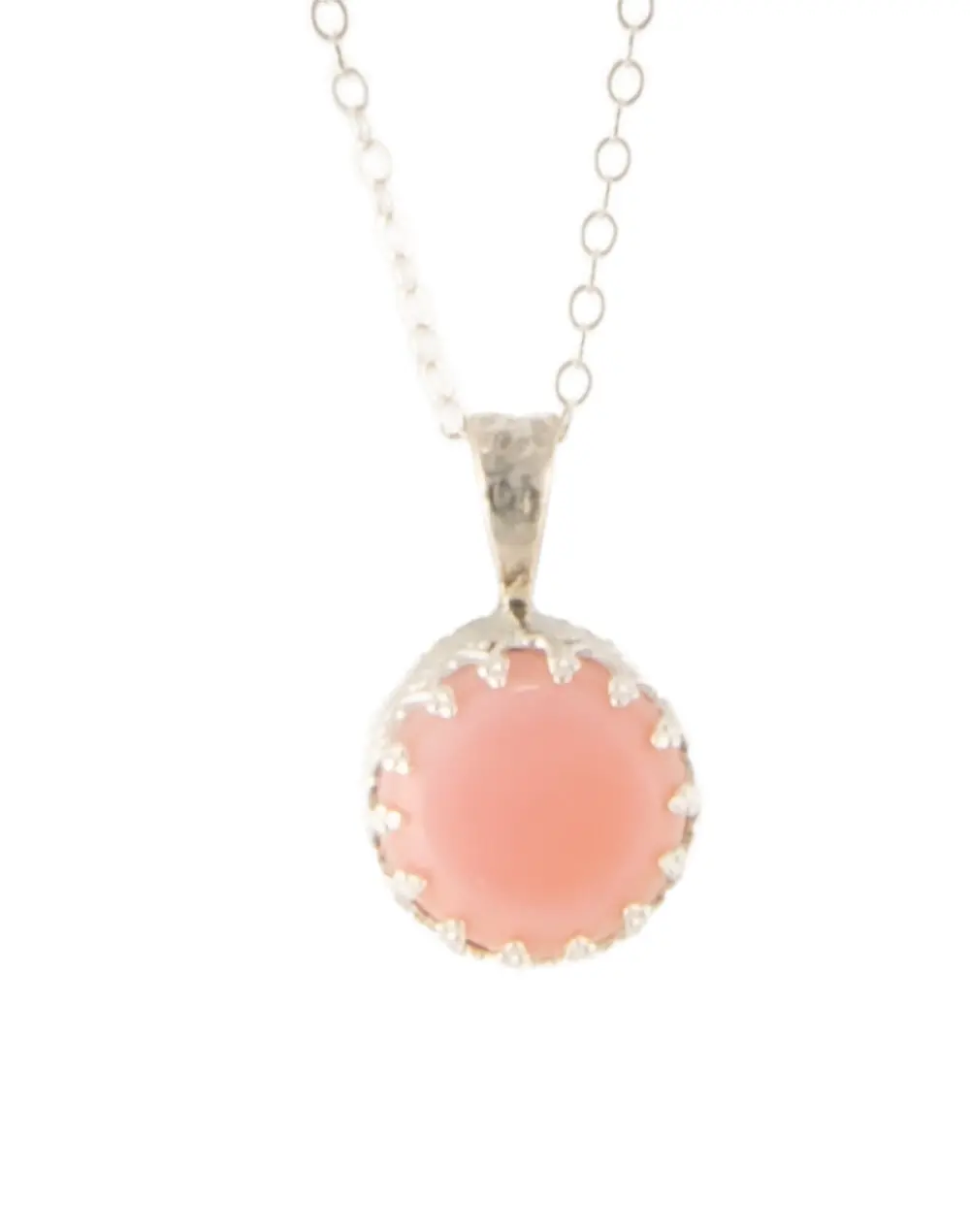 Double-Sided Larimar Round Cab And Pink Conch Shell Necklace By Galit 2