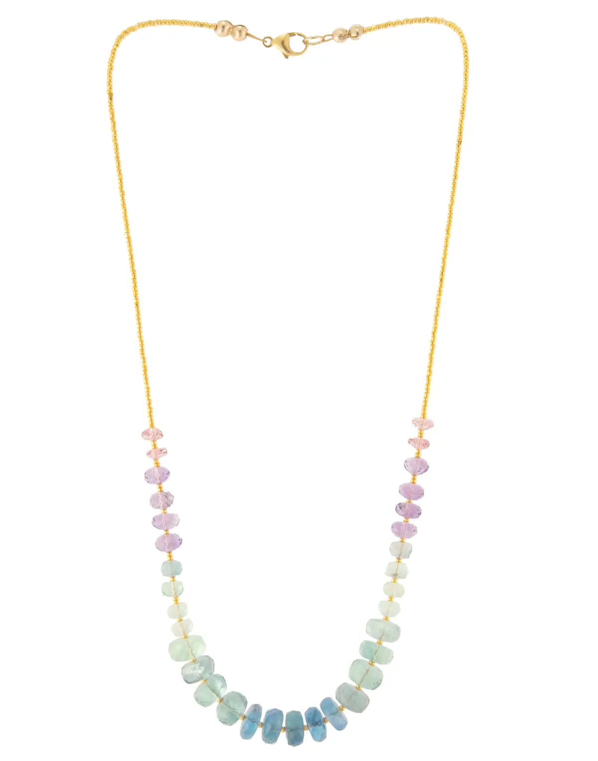 Fluorite & Pink Amethyst Necklace By Galit 2