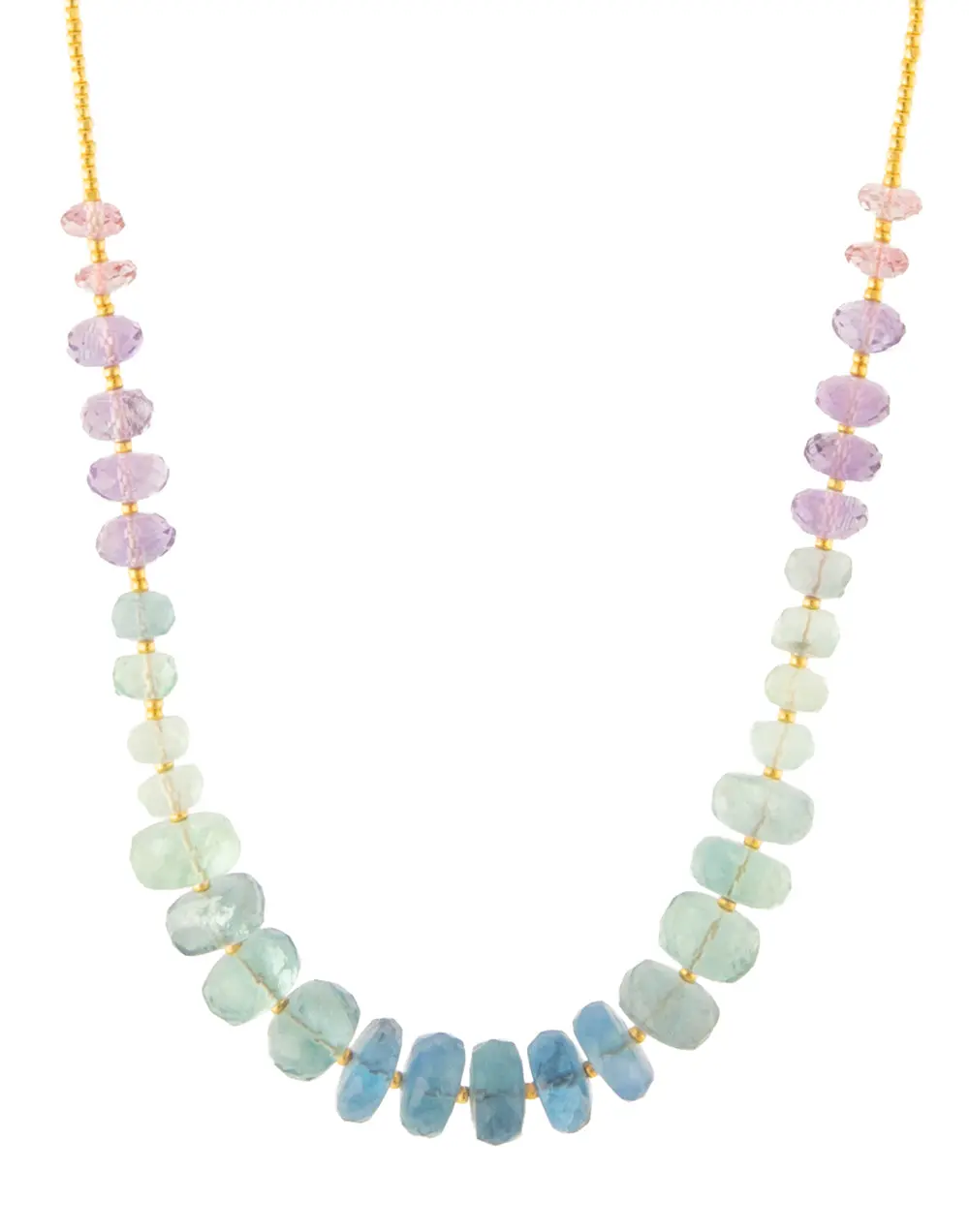 Fluorite & Pink Amethyst Necklace By Galit 1