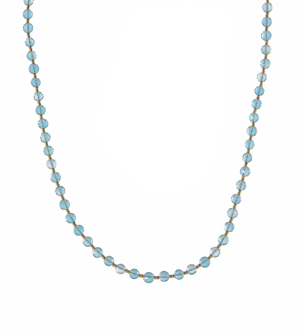 Swiss Blue Topaz Necklace In Gold By Galit 1