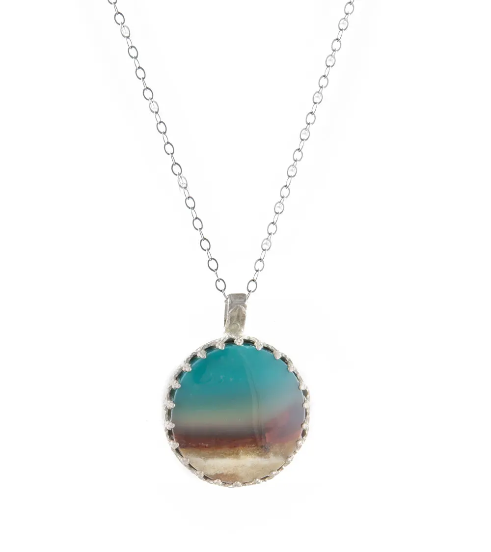 Opalized Petrified Wood Cab Necklace By Galit 2
