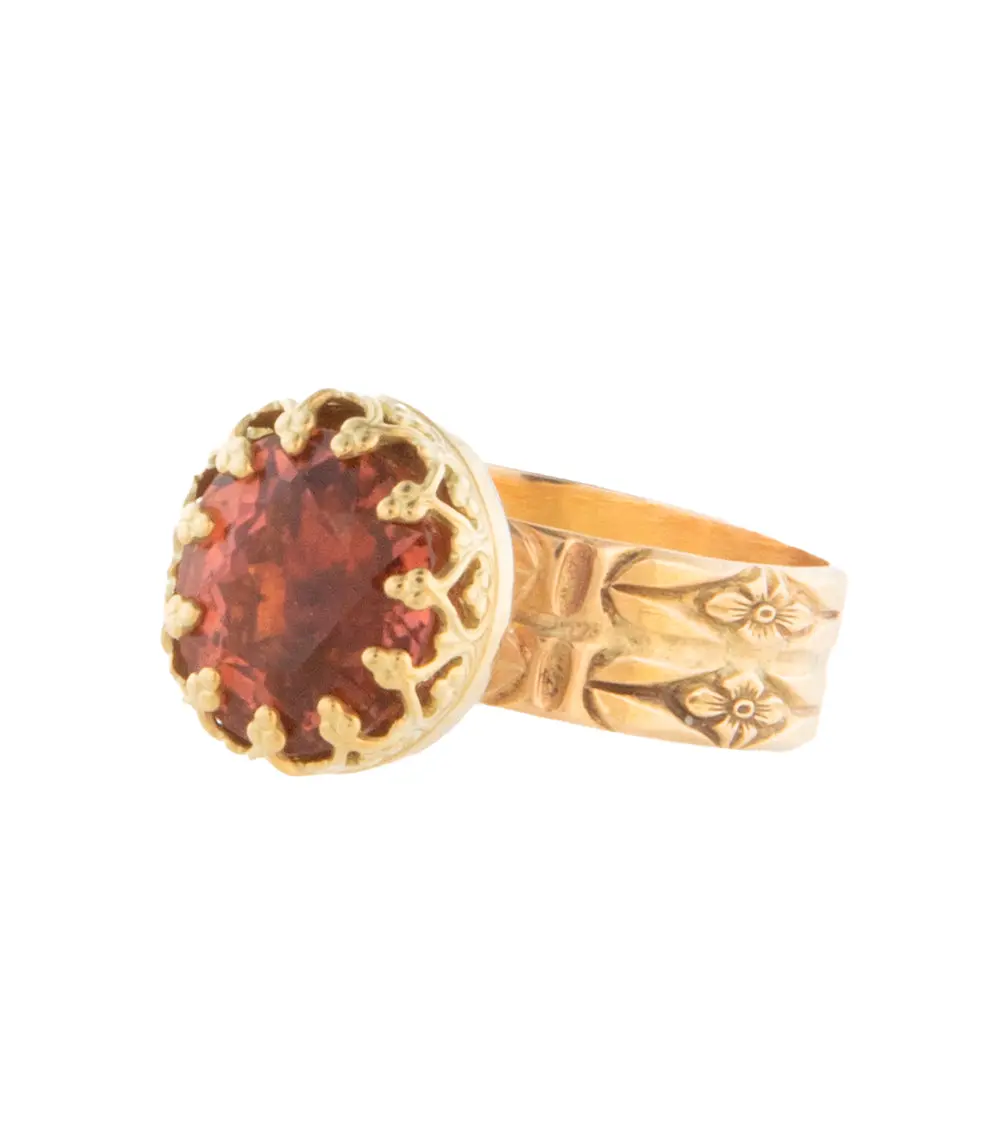 Oval Faceted Tourmaline Ring In Gold By Galit 1