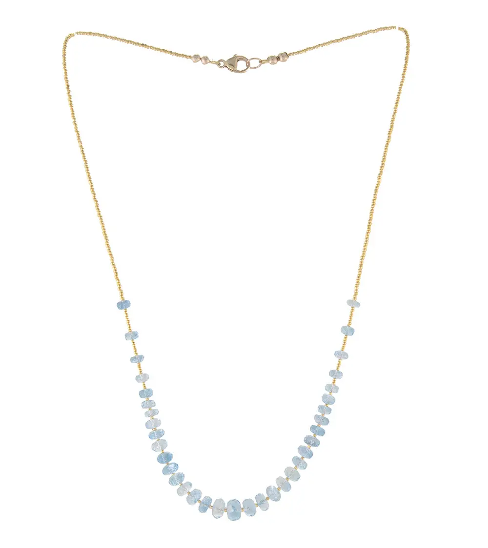 Santa Maria Aquamarine Faceted Bead Necklace By Galit 2