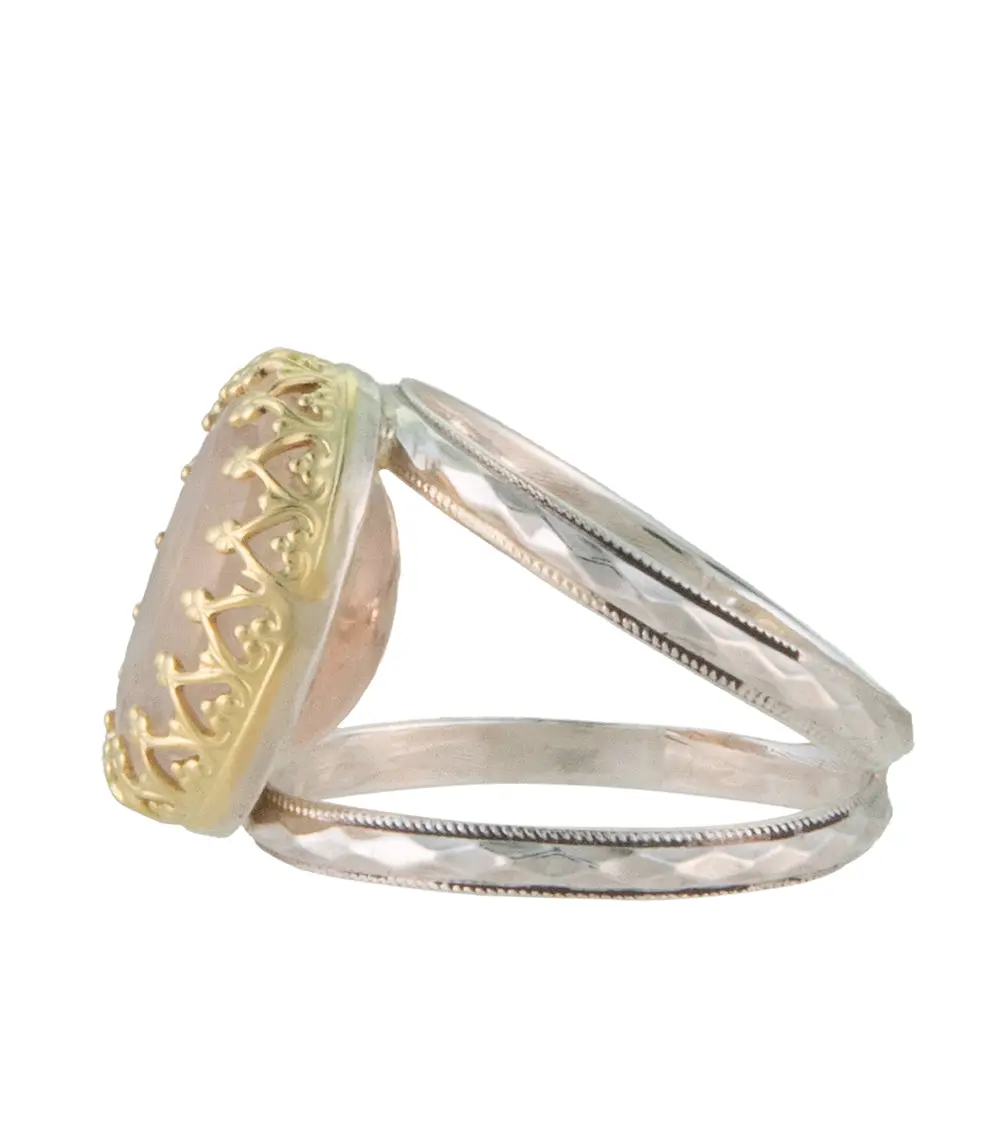 Rainbow Moonstone Faceted Ring By Galit 2