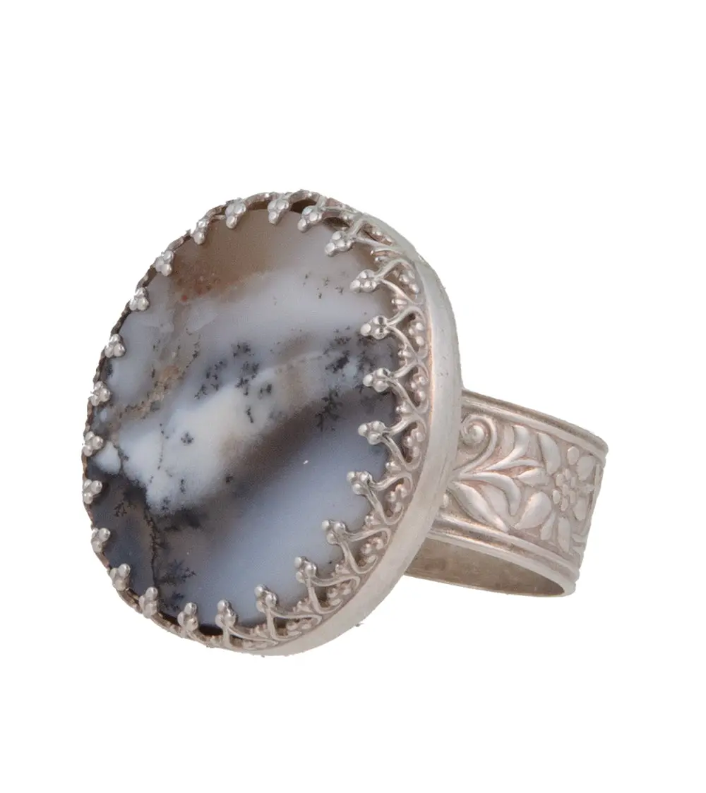 Dendrite Opal Cab Ring By Galit 1