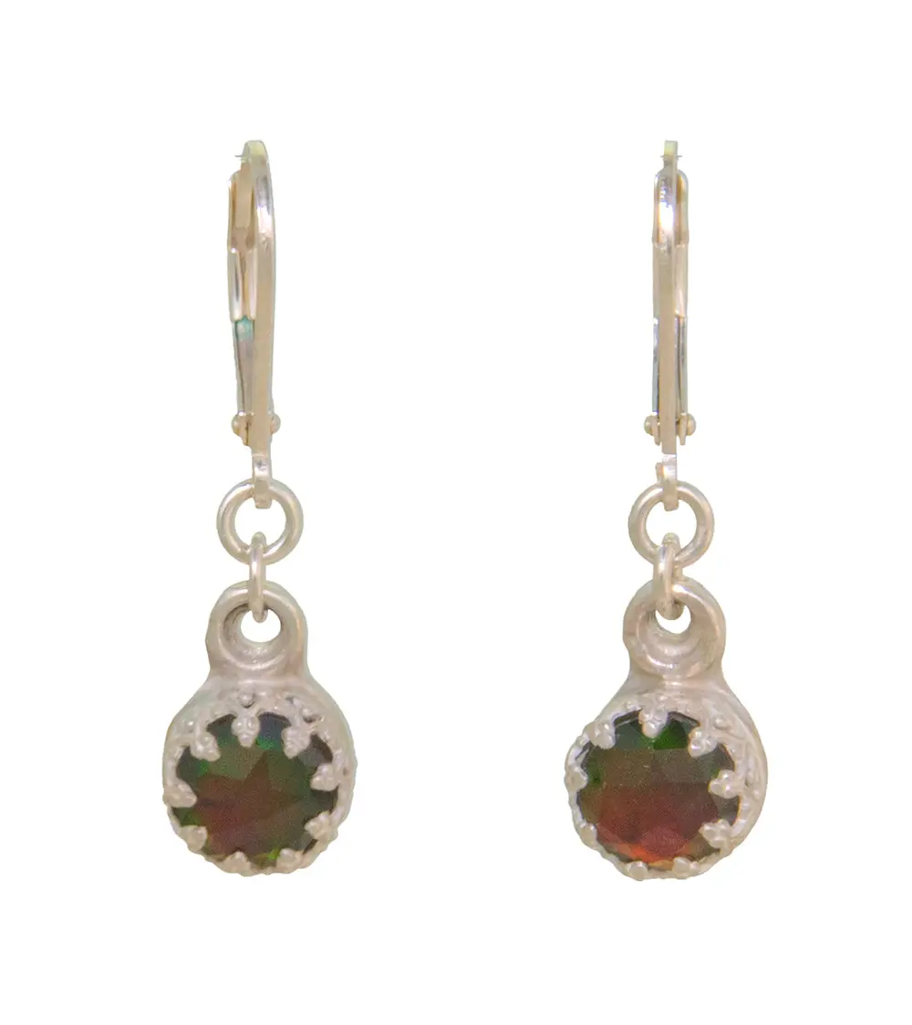 Ammolite Stone Earrings By Galit 1