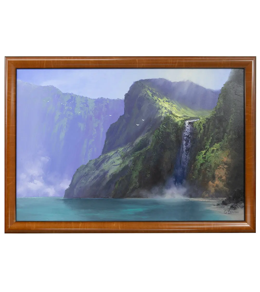 Original Painting: Where The Water Falls By George Eguchi 1