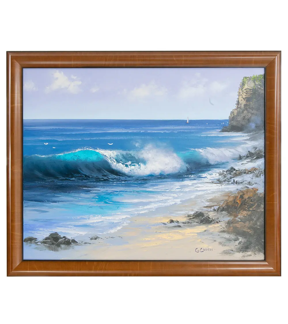 Original Painting: Island Shorebreak By George Eguchi 1