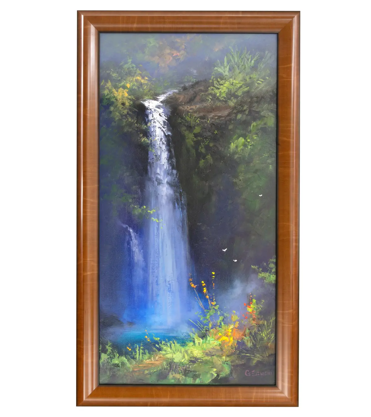 Original Painting: Falling Into Island Blue By George Eguchi 1